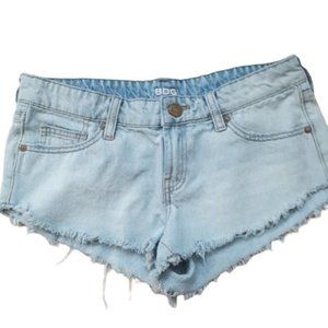 BDG low rise dolphin distressed shorts sz 27